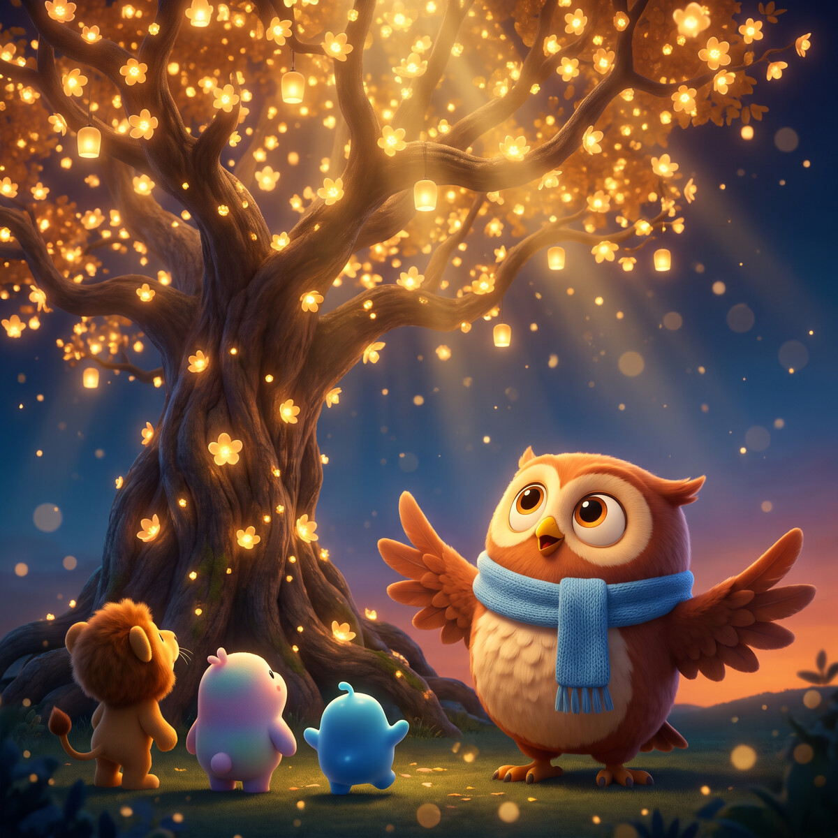 Cover of The Adventures of Owlbert: The Lantern Tree — Elonic World storybook